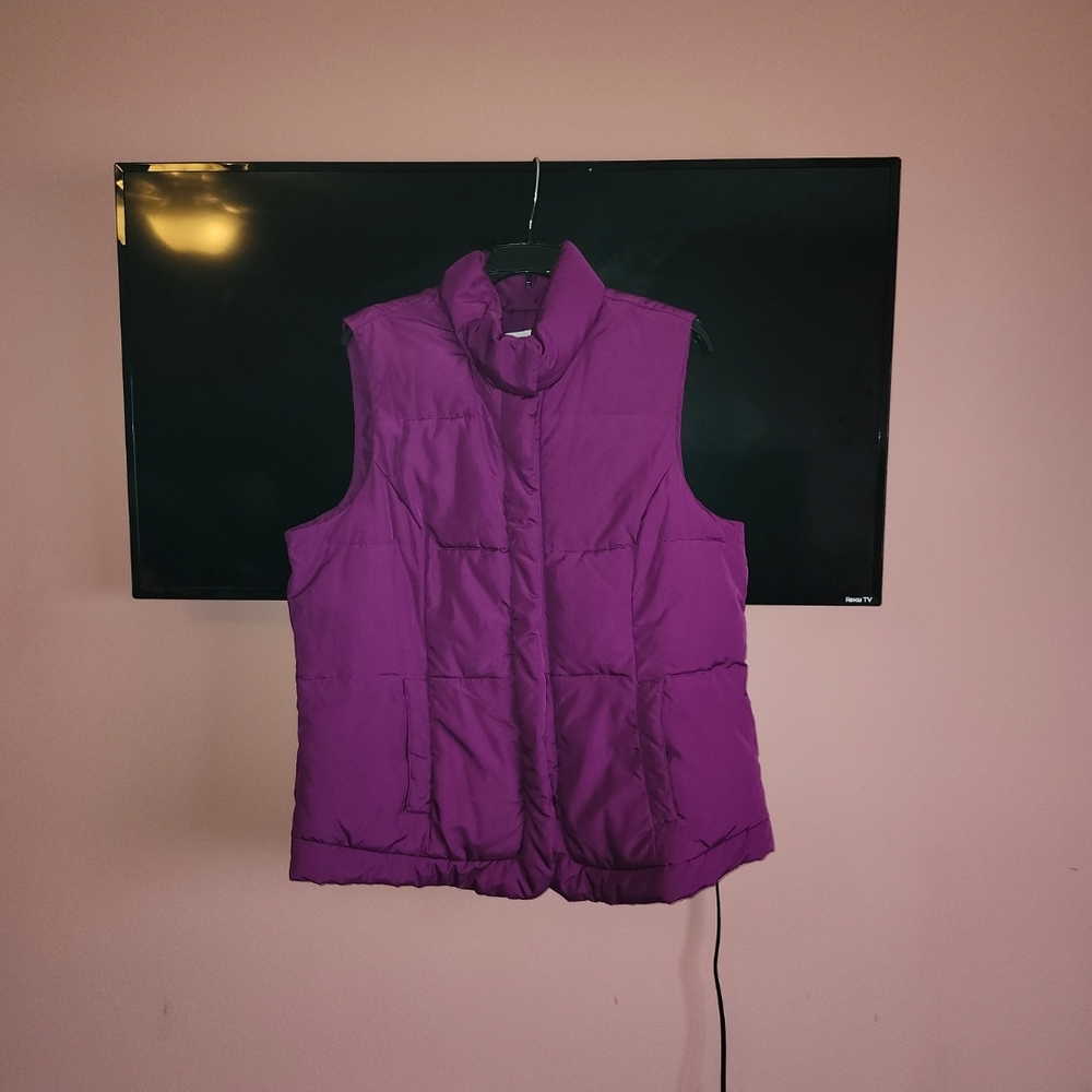 Purple Puffer Vest Sz 1X